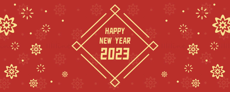 Modelo de vetor de cartaz de ano novo chinês de 2023