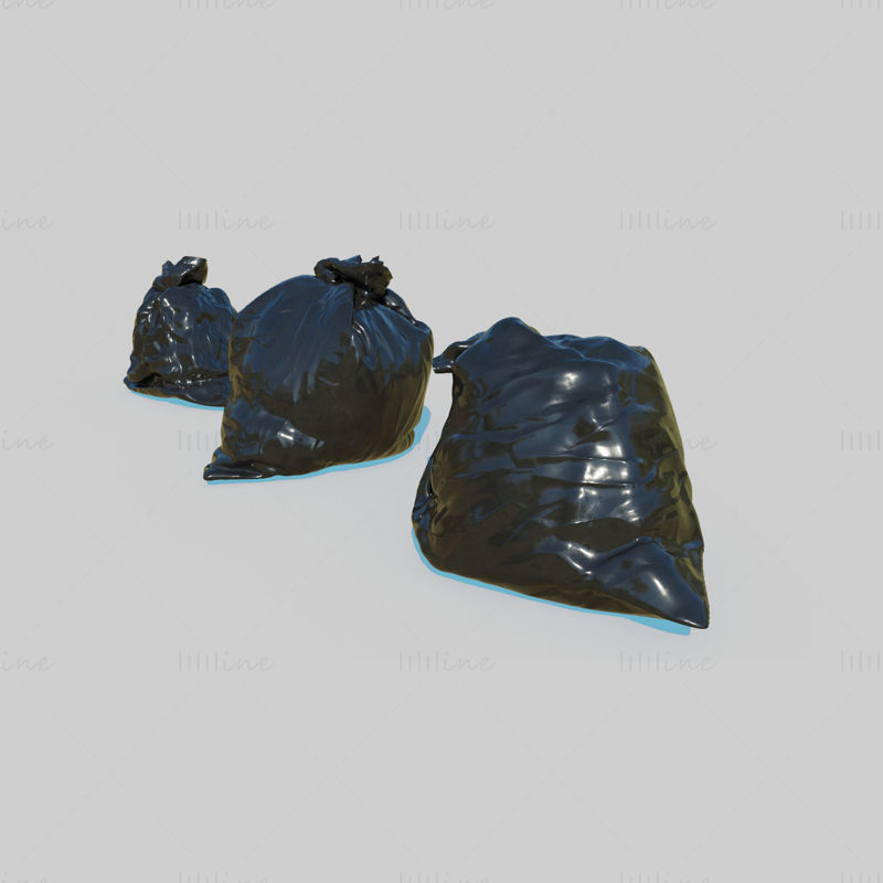 Trash Bag 3D Model Pack