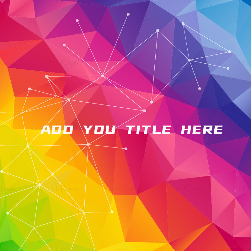 Rainbow colorful geometric  background vector banners posters cards