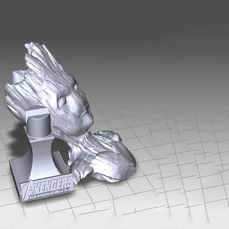 Teen Groot Bust estatua modelo 3D listo para imprimir