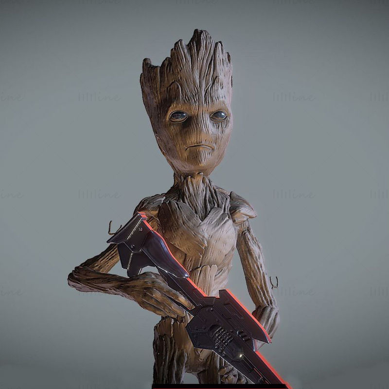 Teenage Groot Statues 3D Model Ready to Print