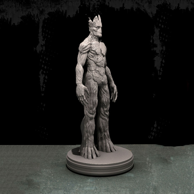 Model 3D pentru statui Groot pentru adulți, gata de imprimat