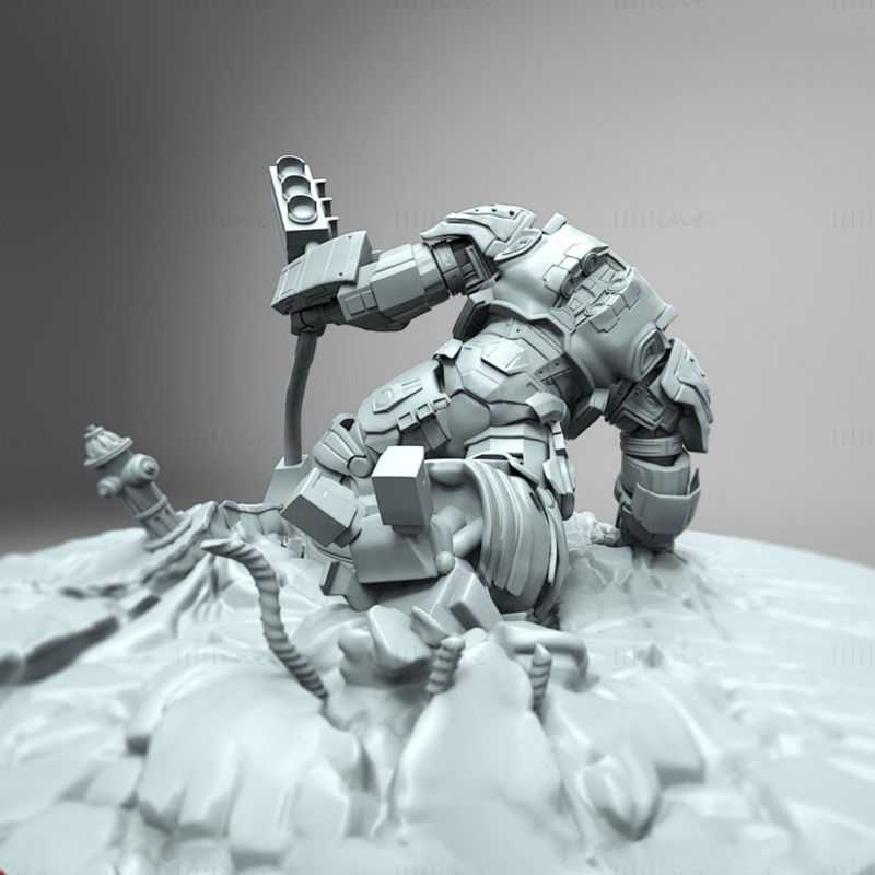 A Hulkbuster Avengers 3D-s modellje nyomtatásra készen
