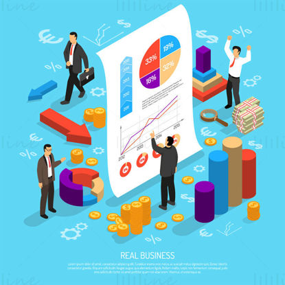 Financial business vector illustration