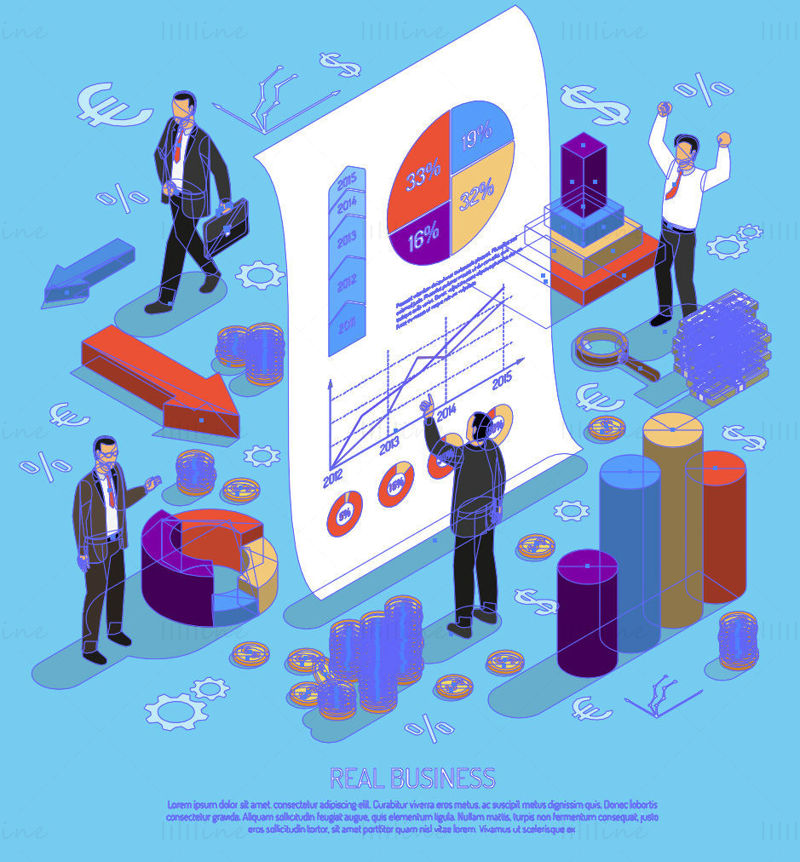 Financial business vector illustration