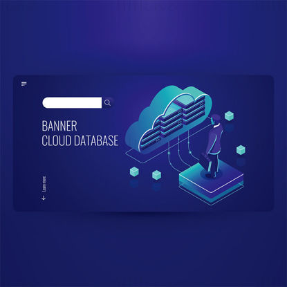 Isometrischer Vektor des Cloud-Servers