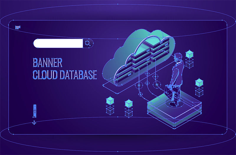 Isometrischer Vektor des Cloud-Servers