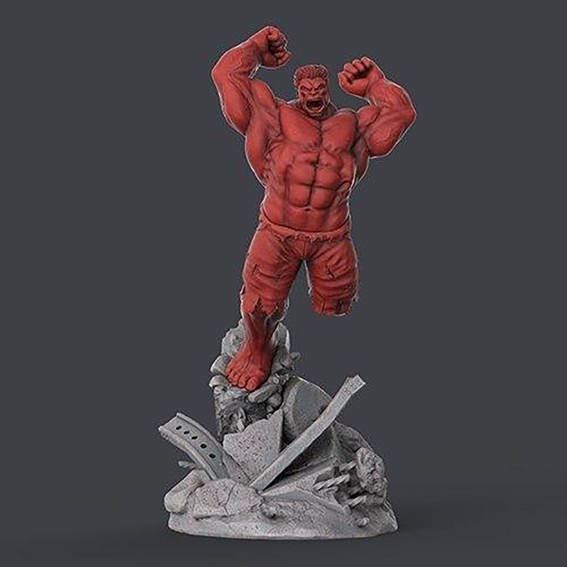 Red Hulk Printing 3D Model