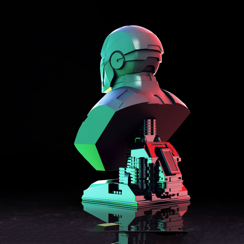 Busto de Ironman Modelo 3D Listo para Imprimir