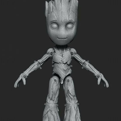 3D model soch dítěte Groot připravený k tisku