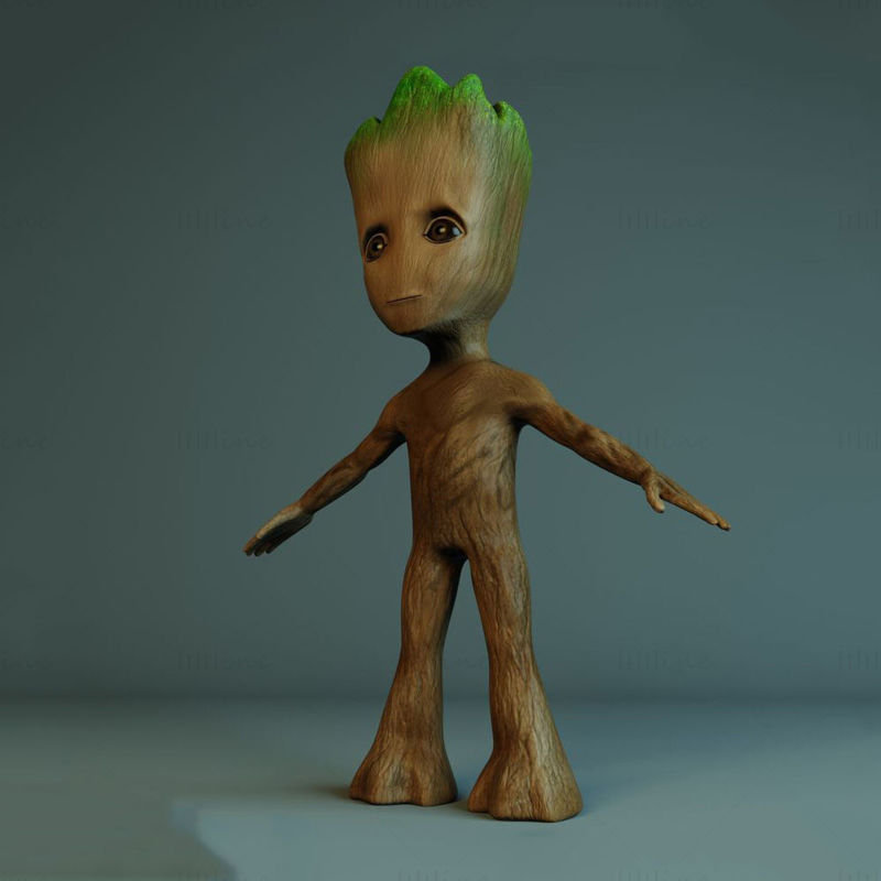 Modelo 3D de estatuas de Baby Groot listo para imprimir