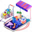 2.5D vector shopping