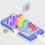 Shopaholic vector illustration