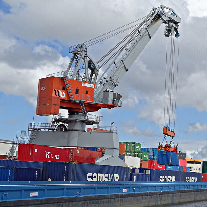 Port container crane photograph