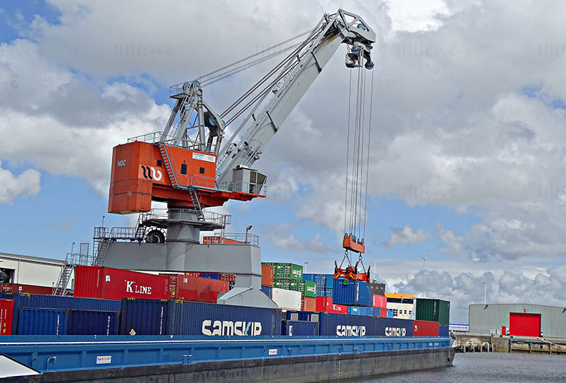 Port container crane photograph