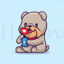 Cartoon bulldog giving a like vector