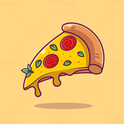 Cartoon pizza vector