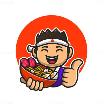 Vecteur de Ramen de nourriture japonaise