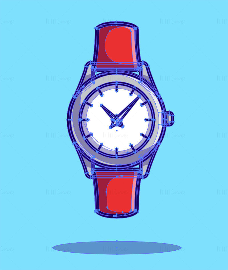 Cartoon watch vector