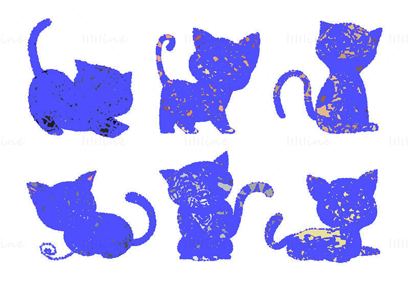 Cartoon kitten vector