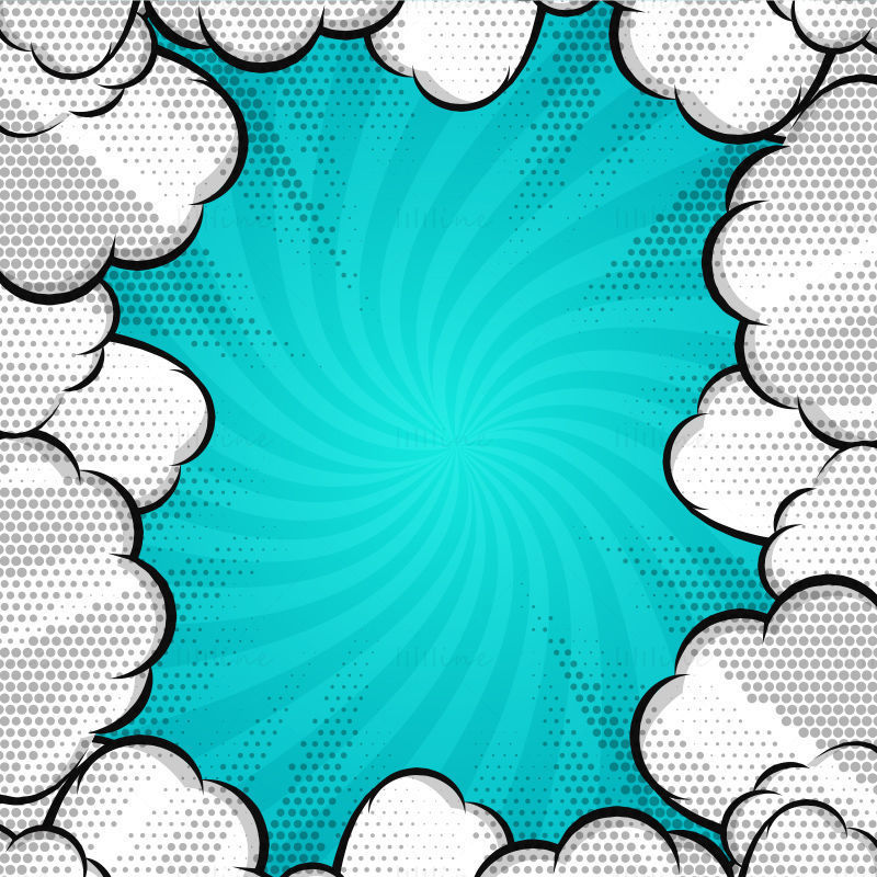 Comics balloon cloud vector background
