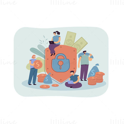 Financial security vector illustration