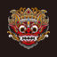 Balinese Barong mask vector