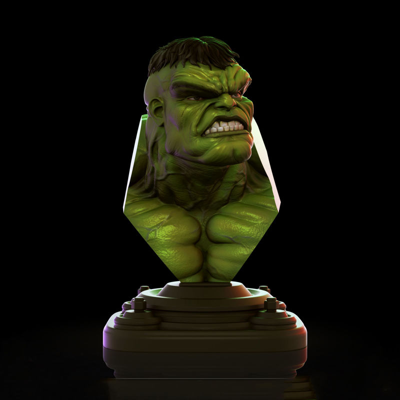 Hulk Bust 3D Model Ready to Print