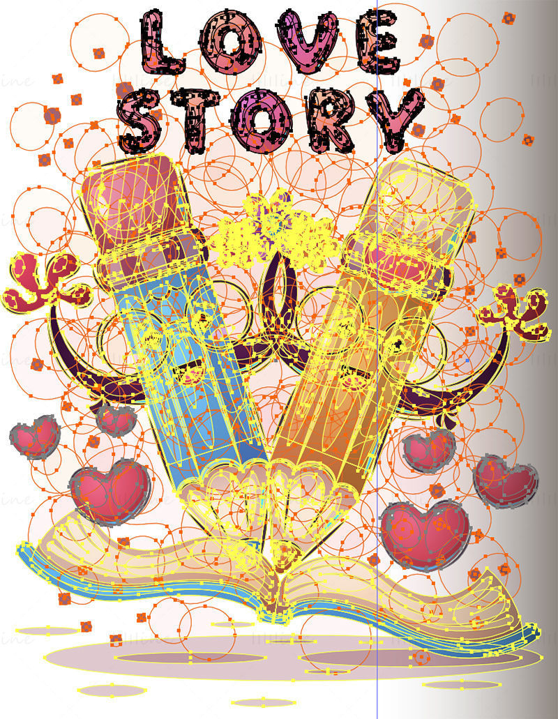 Love story vector illustration