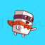 Cartoon sushi salmon man vector