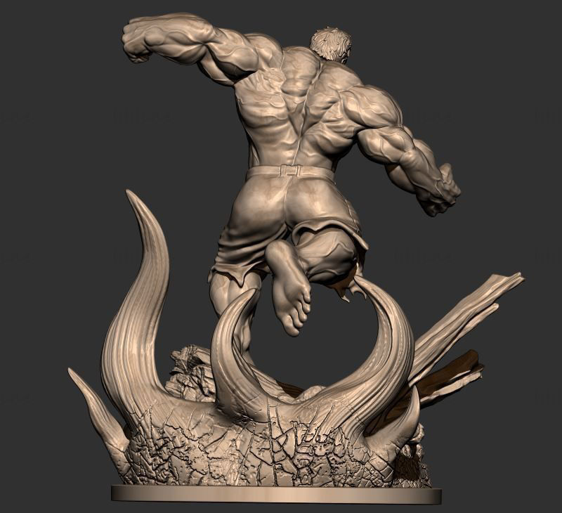 Angry Hulk 3D Model Ready to Print