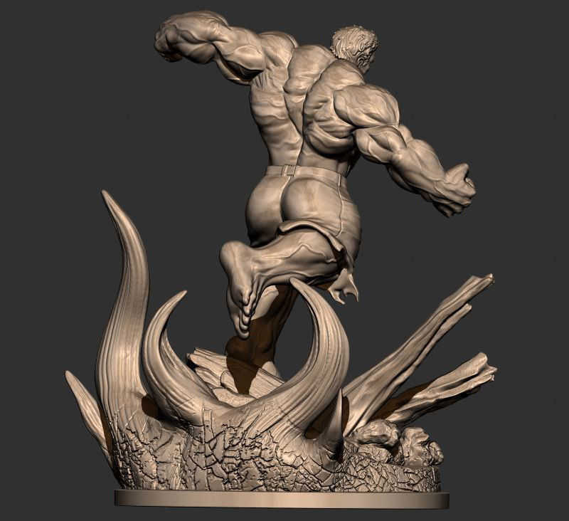 Model 3D Angry Hulk gata de imprimat