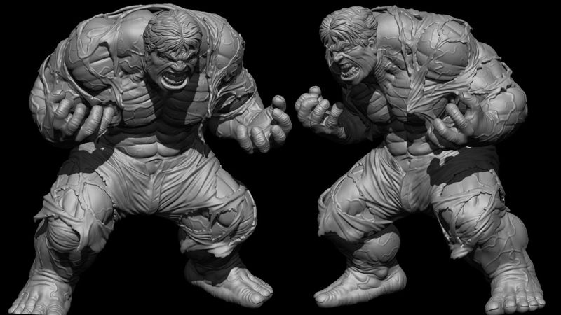 Hulk Diorama modèle 3D prêt à imprimer
