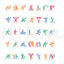 Colorful Olympic sports vector line icons
