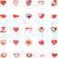 Heart shape love vector collection