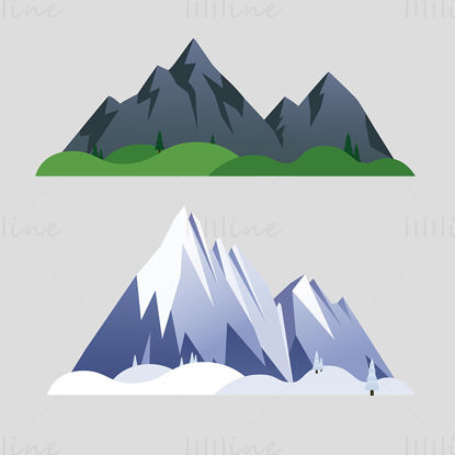 Vector de munte și zăpadă