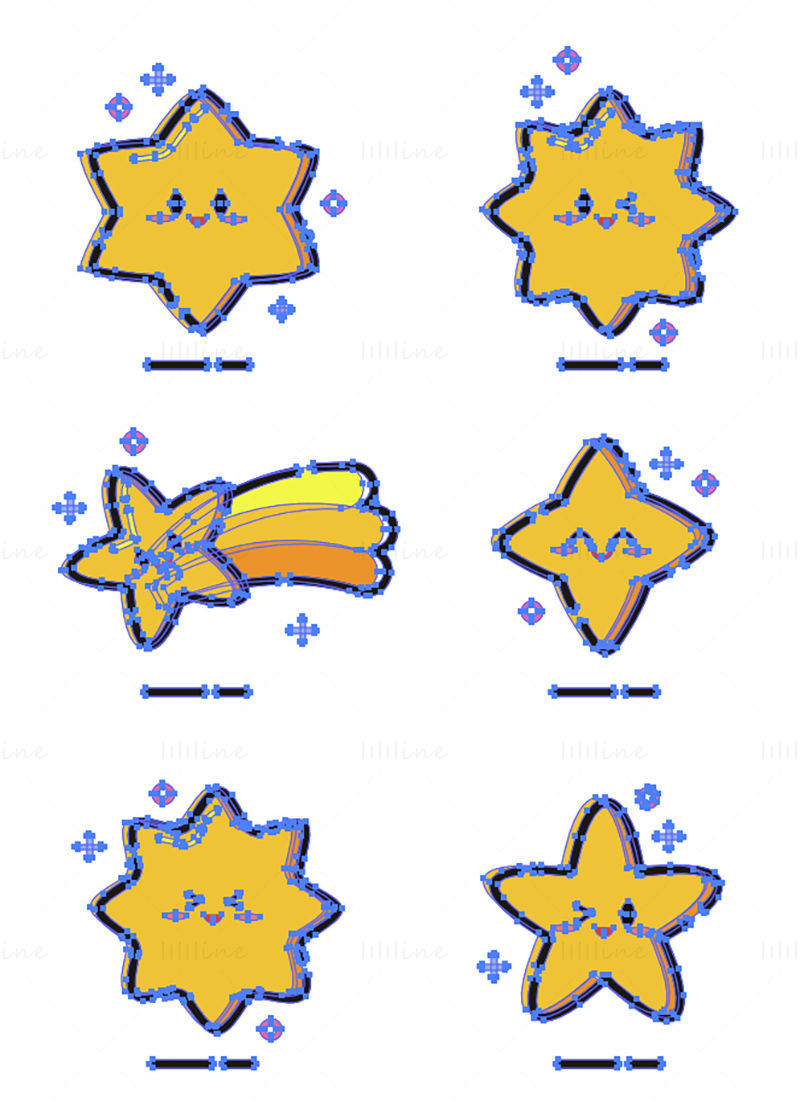 Cute star vector icon