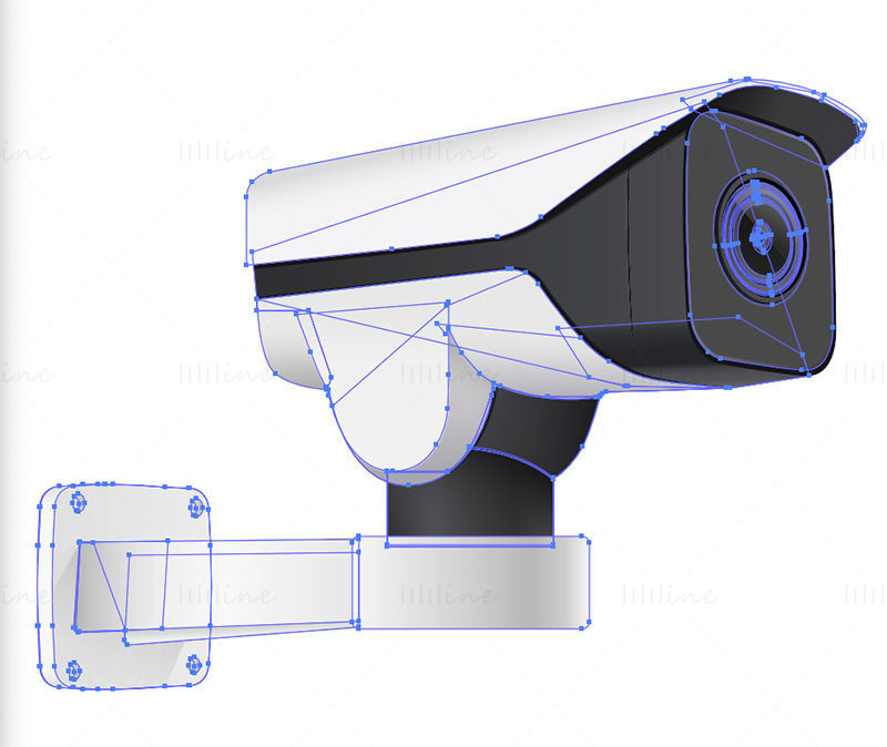 Güvenlik kamerası vektörü