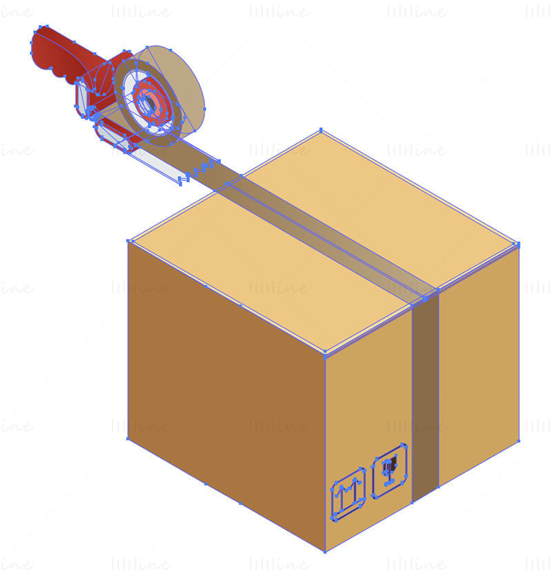 Sealing carton vector