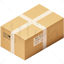 Brown carton vector mockup