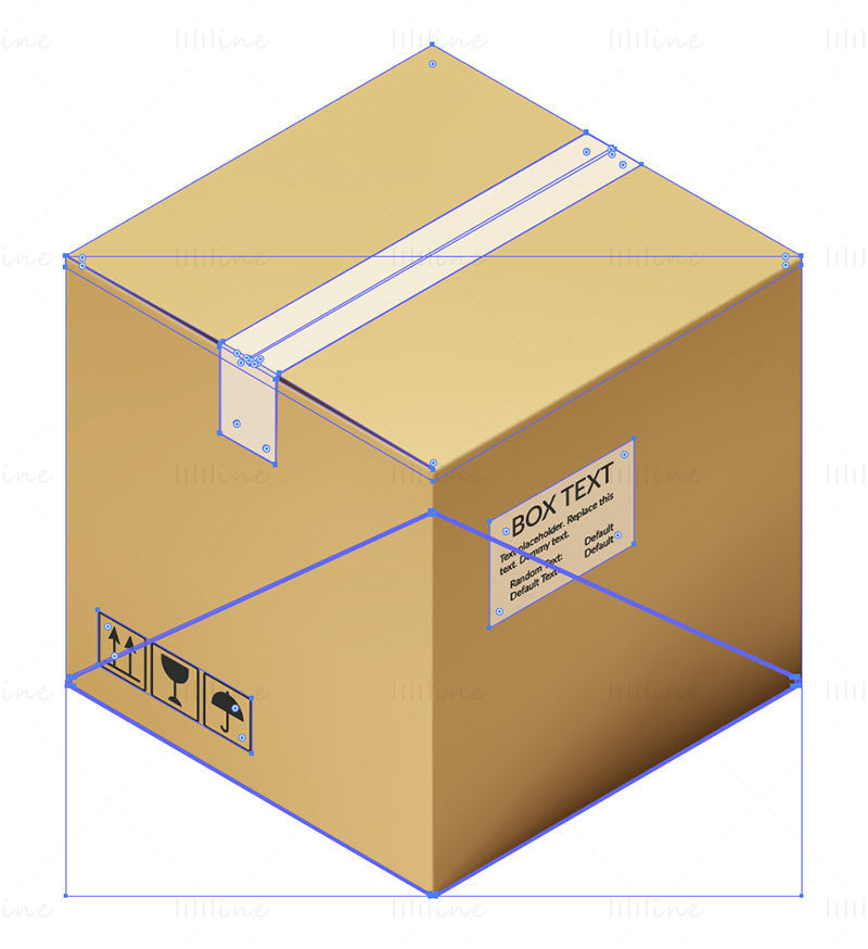 Ilustrație vectorială cutie expresă