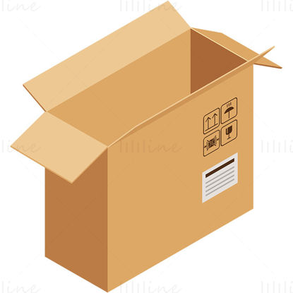 Package box vector mockup