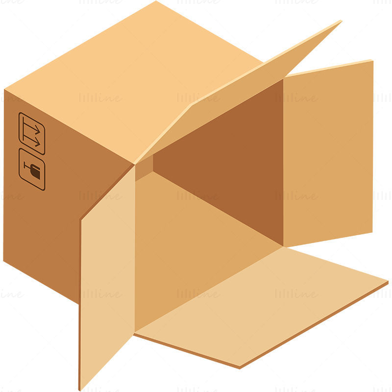 Cardboard shipping box vector