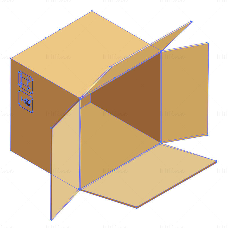 Kartonová přepravní krabice vektor