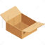 Carton with 2 flaps vector