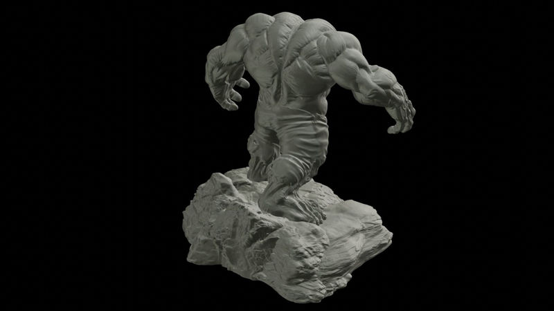Hulk 2019 3D-s modell nyomtatásra készen