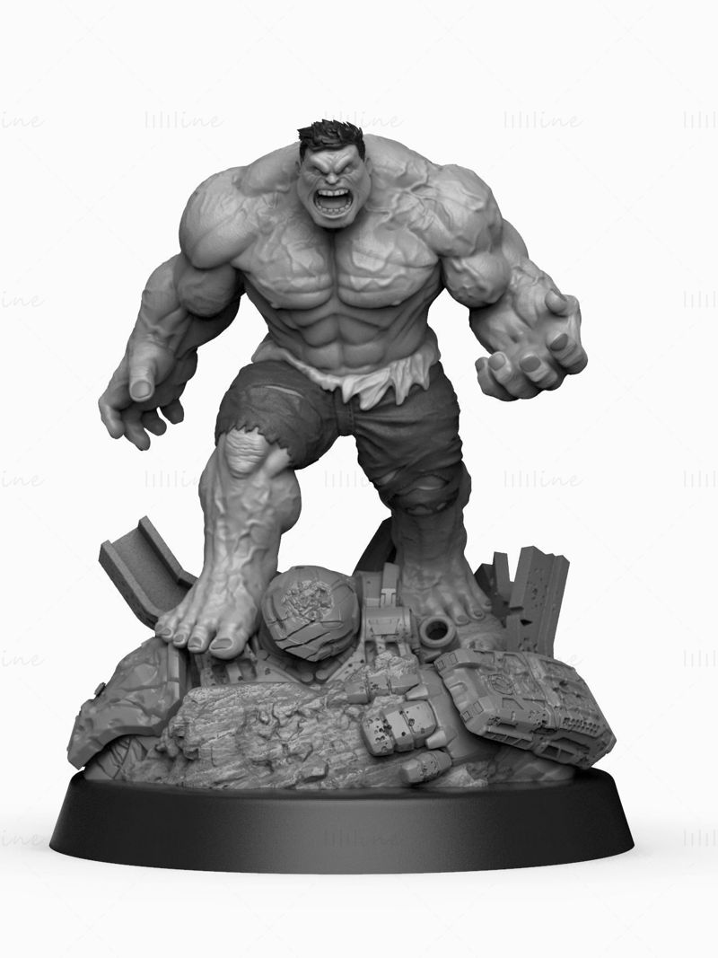 Hulk aplasta modelo de impresión en 3D