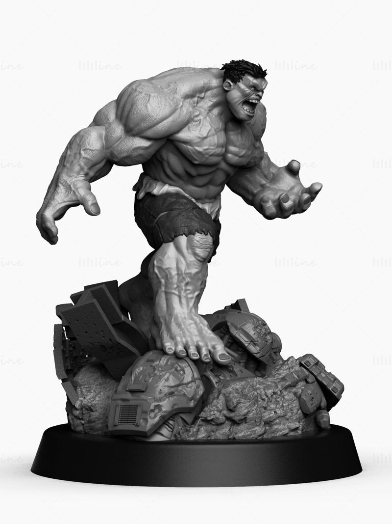 Model de imprimare 3D Hulk smash