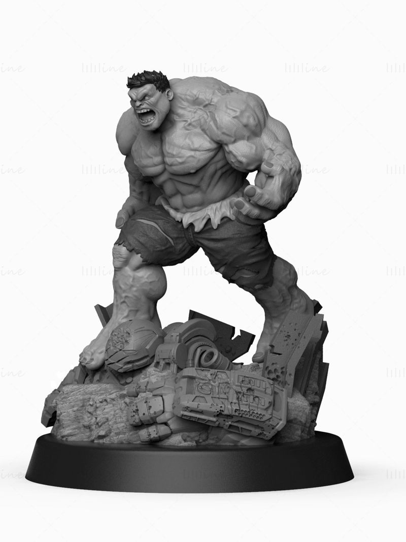 Hulk aplasta modelo de impresión en 3D