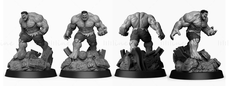 Model de imprimare 3D Hulk smash
